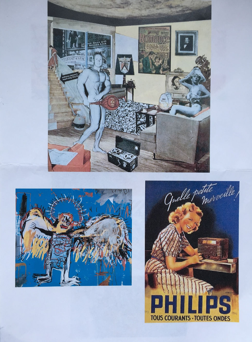 Plaatjes David Salle opdracht