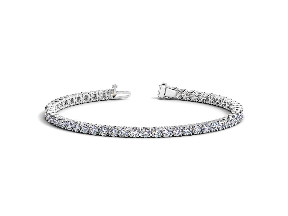 Round Diamond Tennis Bracelet in 14k White Gold (6 cttw)