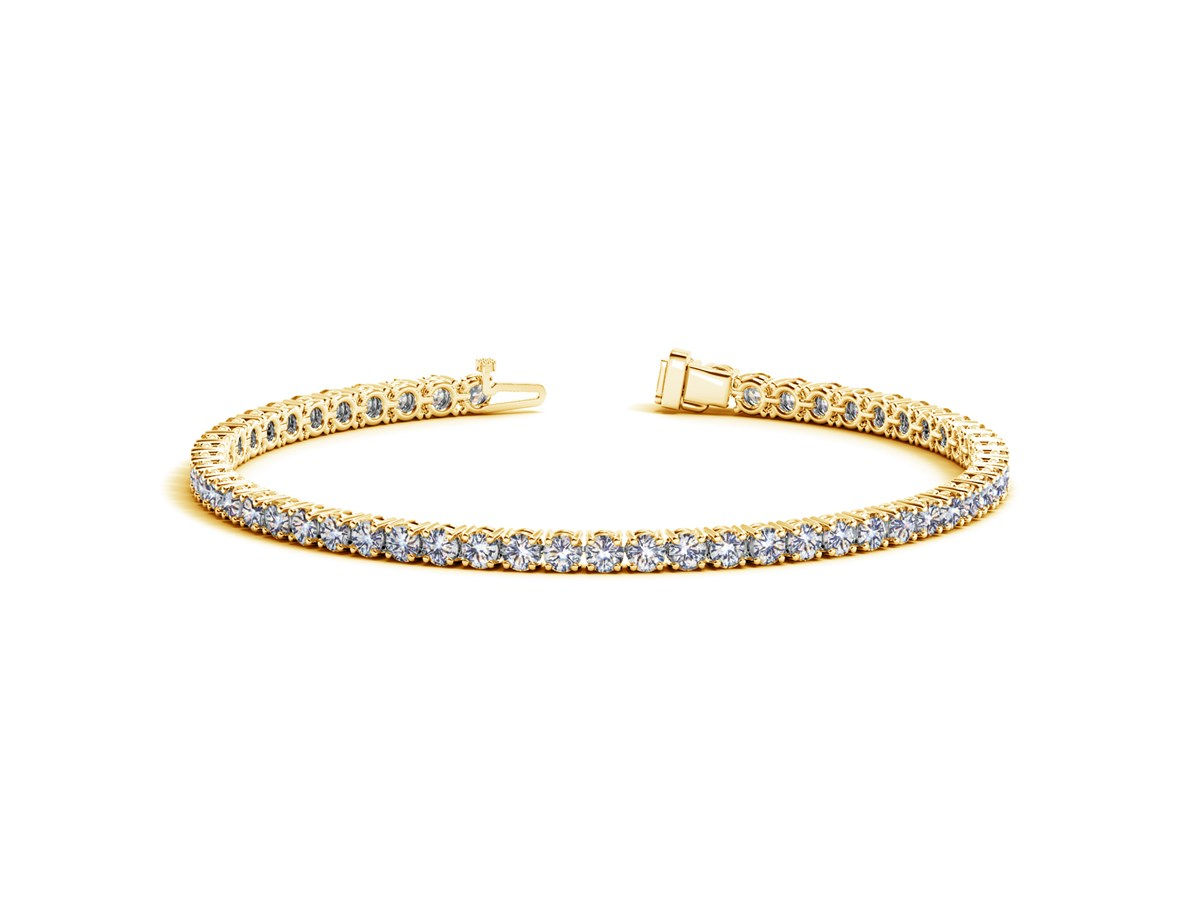 Round Diamond Tennis Bracelet in 14k Yellow Gold (5 cttw)