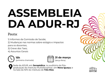 Assembleia da ADUR - 31 de março