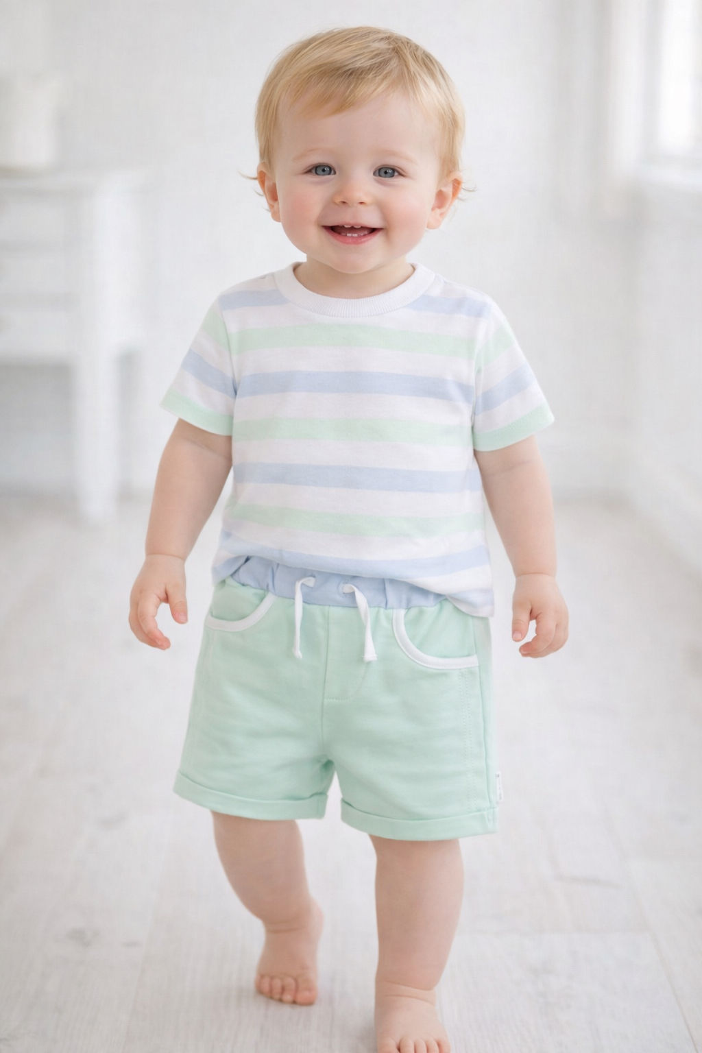 PA-801J PASTELS & CO “BRUNO” SHORTS SET