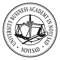 Logo of the University Business Academy in Novi Sad, a Serbian partner in the InnovaCyBridge project contributing to interdisciplinary training in cybersecurity and entrepreneurship.