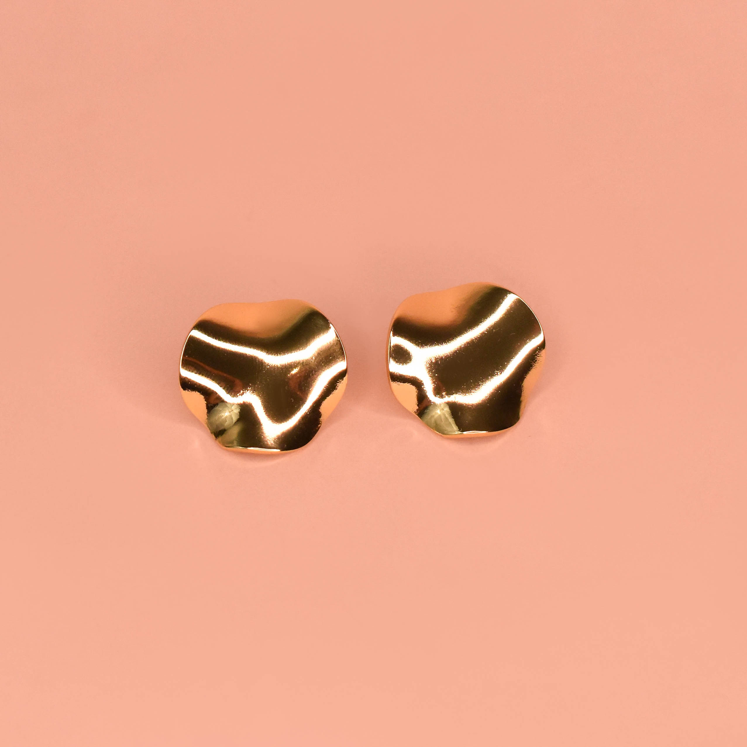 Aretes círculo chunky dorado