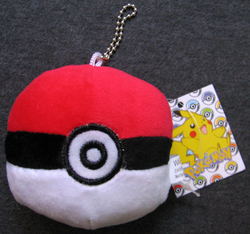 פוקימון פוכדור פלאש קטן לתלייה Pokemon Pokeball small plush