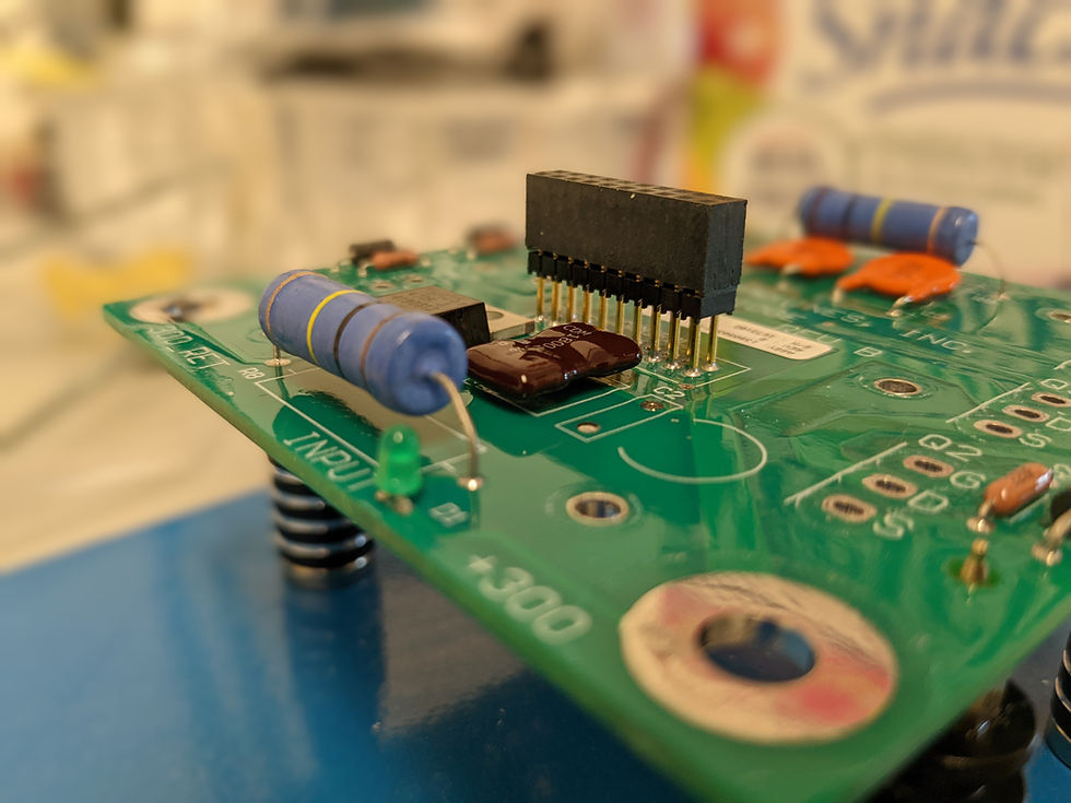 Assembled PCB with conformal coating