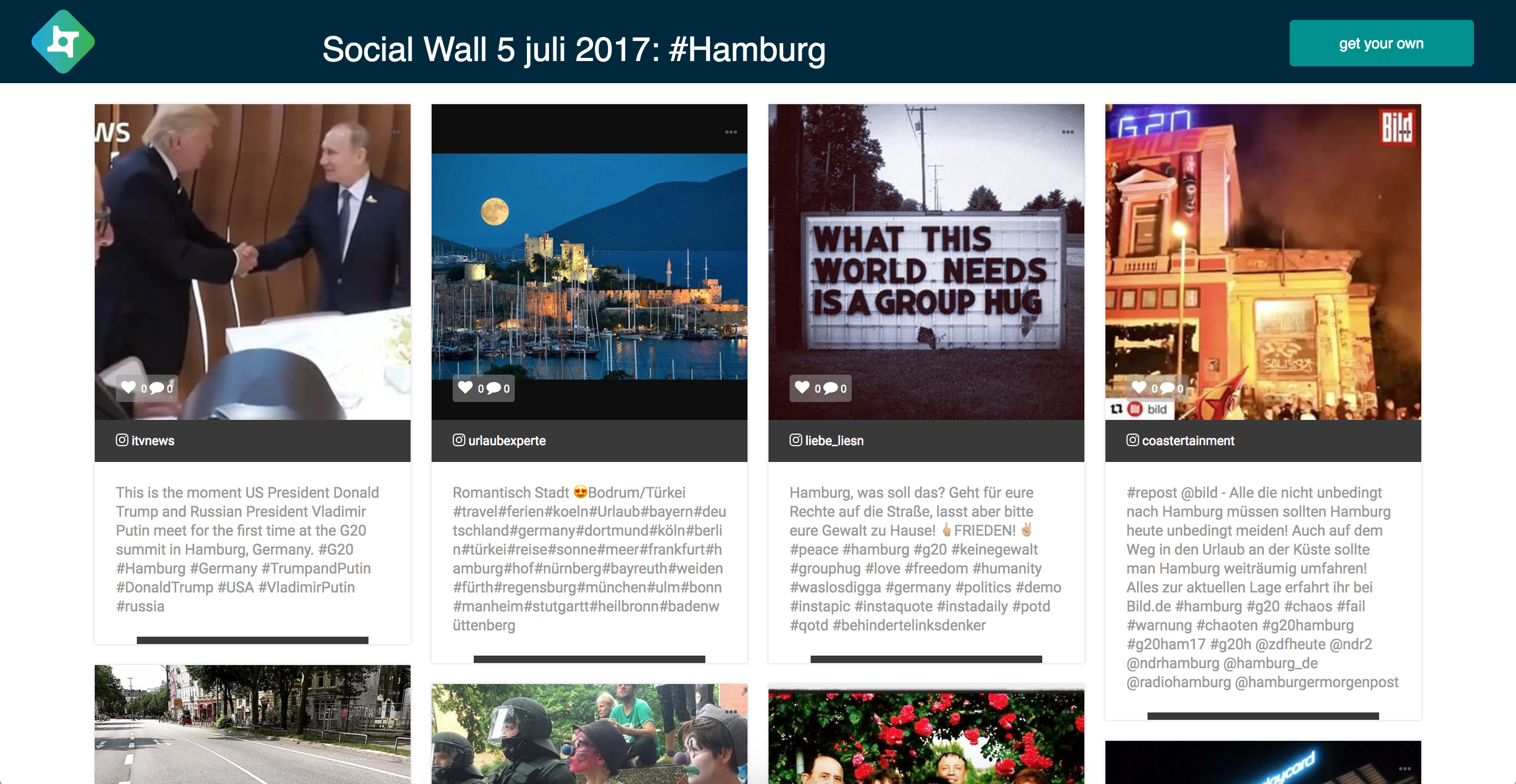 Social Wall 7 juli 2017: #Hamburg