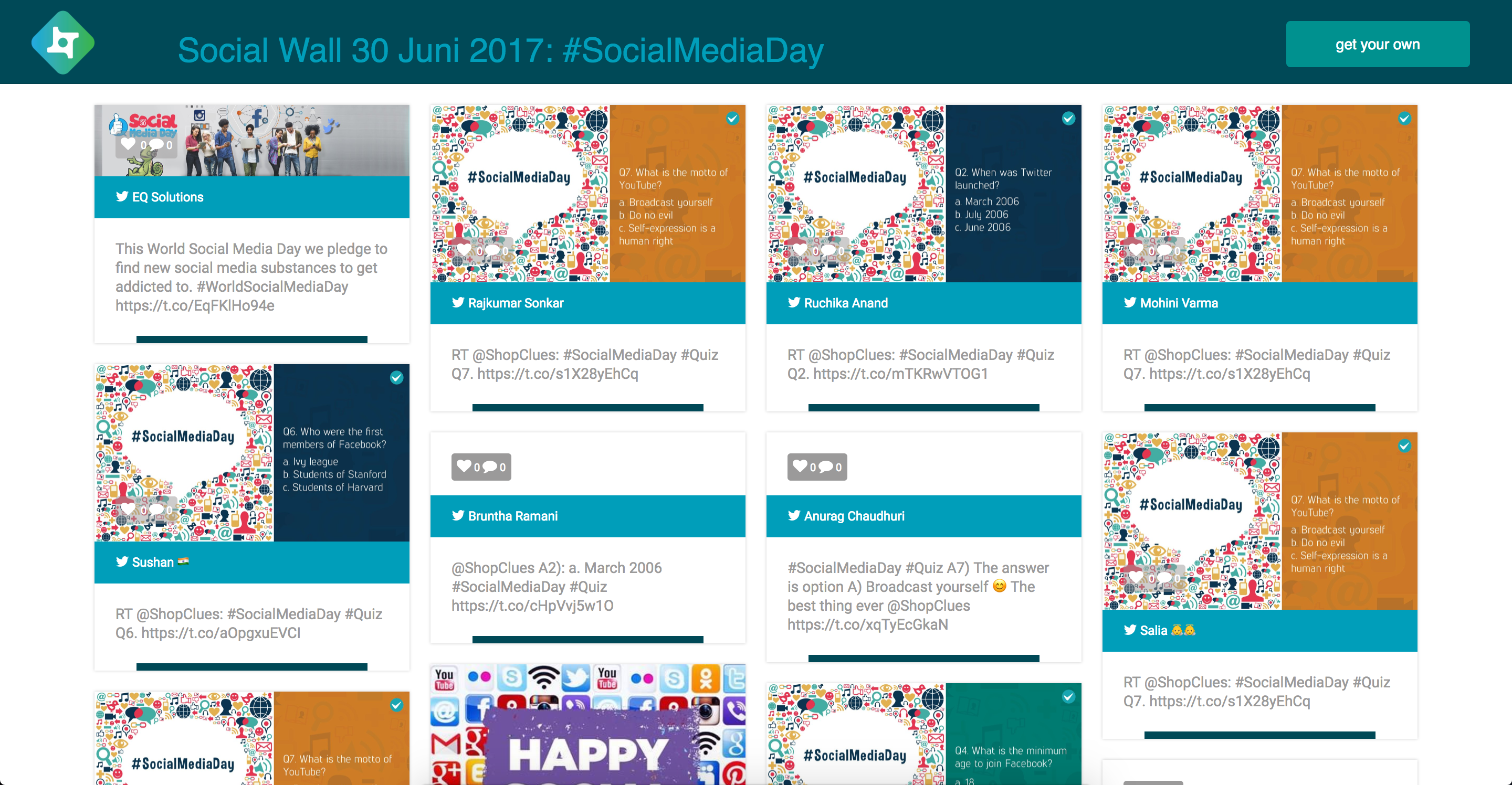 Social Wall 30 Juni 2017: #SocialMediaDay