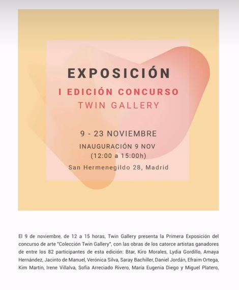 Work exhibited at the 1st Twin Gallery Competition. Madrid, Spain.
Year 2024