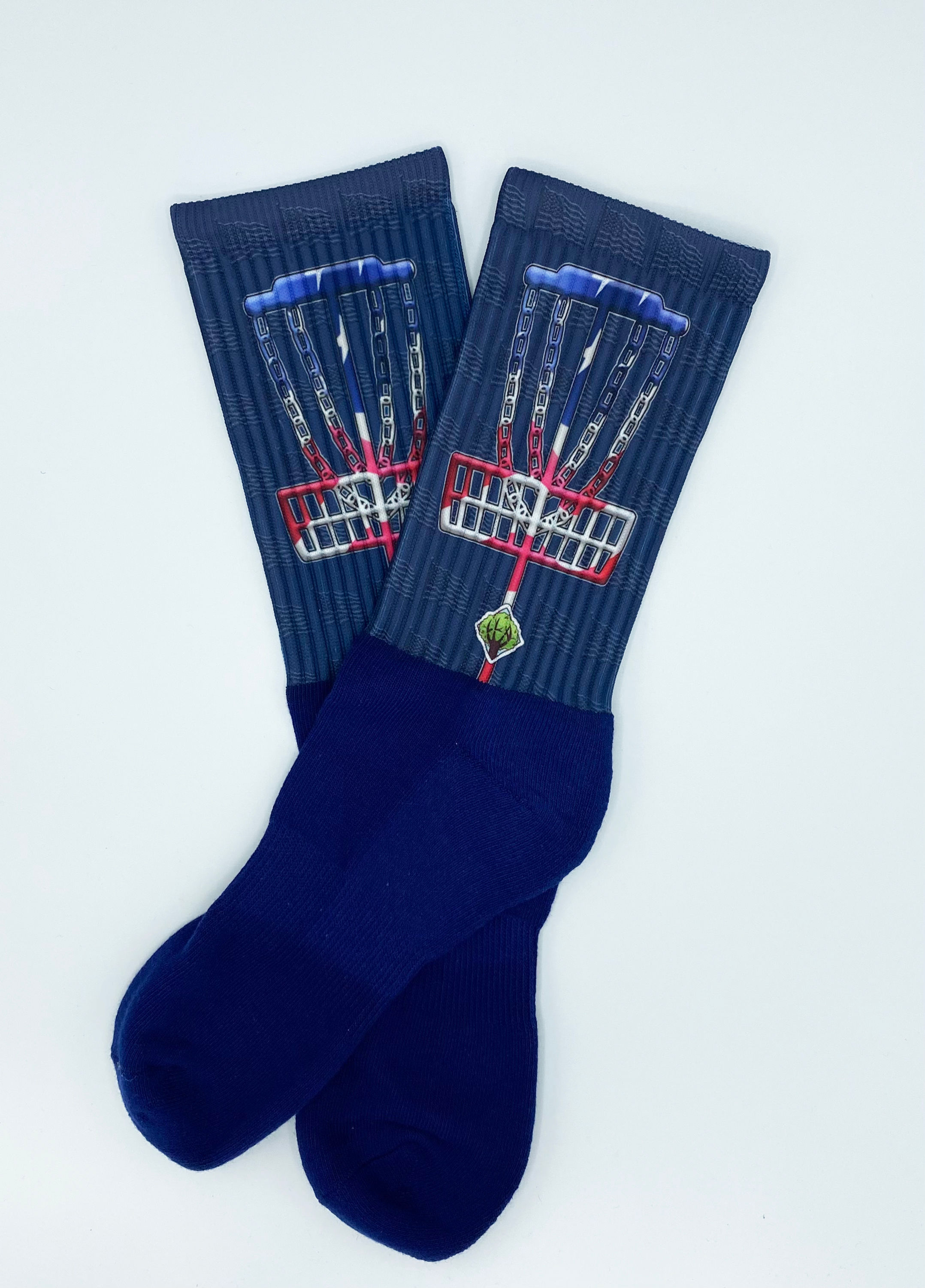 USA Flag Basket design  Athletic Sock