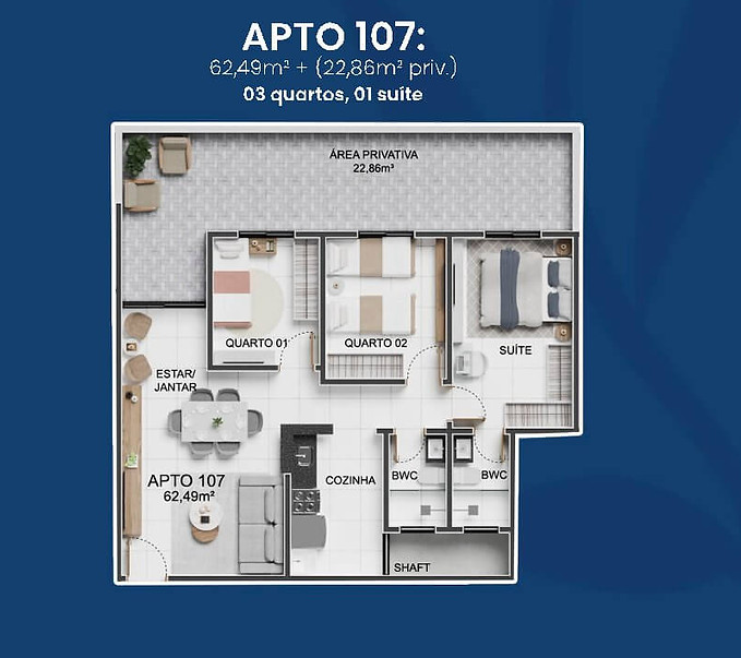 projeto do ap 107 do jardins do Cristo