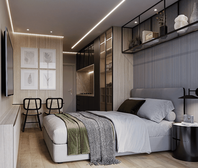 Studio mobiliado