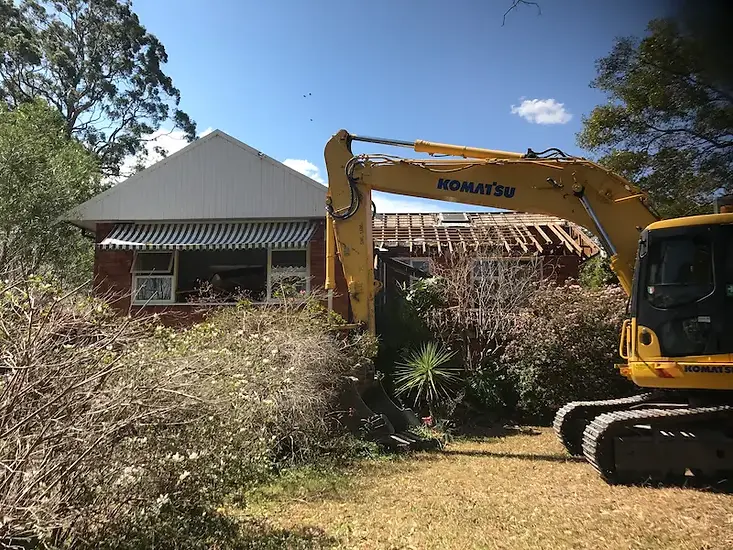 House demolition in Moreton Bay