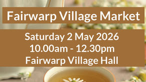 Fairwarp Market - 2 May 2026 - 10.00am-12.30pm