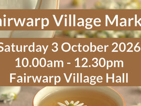 Fairwarp Market - 3 October 2026 - 10.00am-12.30pm