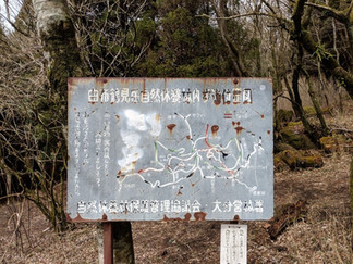 A very old sign of mount yufu trail network