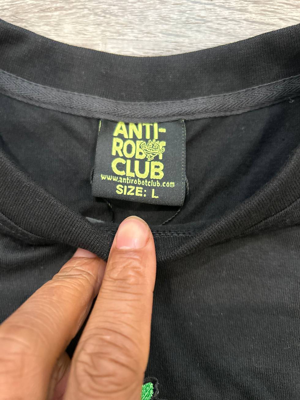 Thumbnail: Anti- Robot Club - Black Bolt T-Shirt