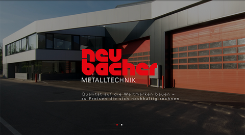 Neubacher Metalltechnik GmbH, Webdesign, Social Media Betreuung, Online Recruiting, Metallindustrie