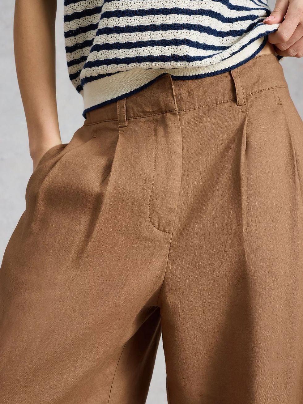 Miniature : Pantalon Sasha à jambes larges en lin