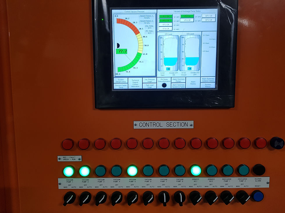 vacuum control panel