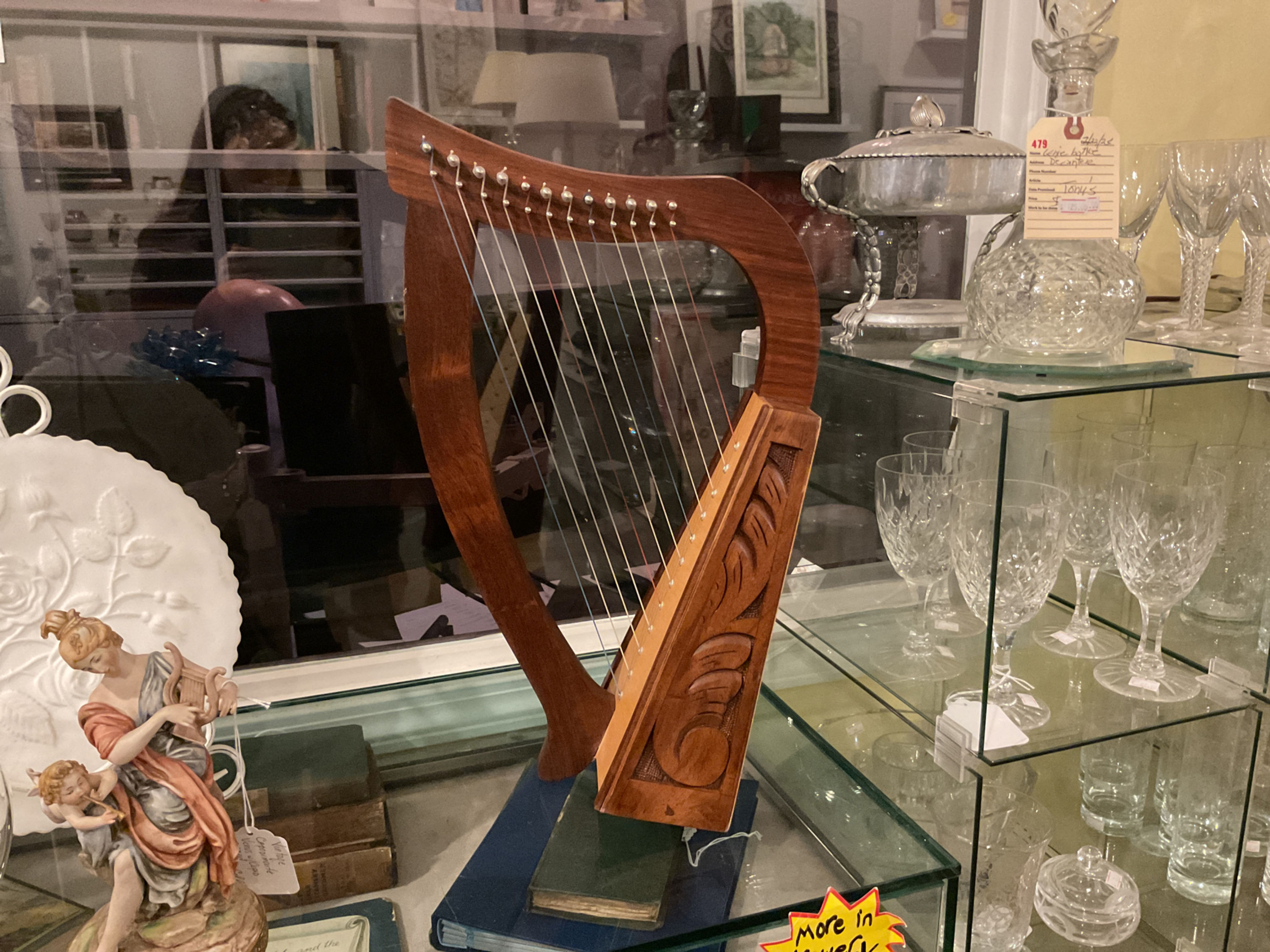Hand-Carved Celtic Lap Harp (12-String)