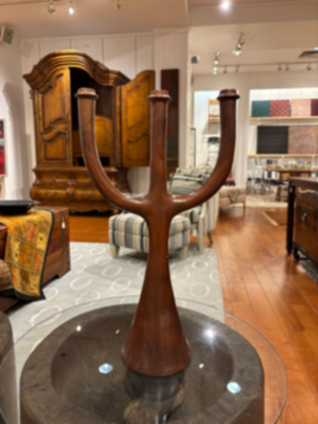 Mid-Century Modern Style Burnished Terracotta Candelabra