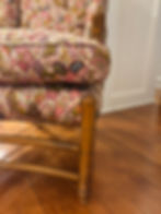 Thumbnail: Vintage French Country Wingback Quilted Chair
