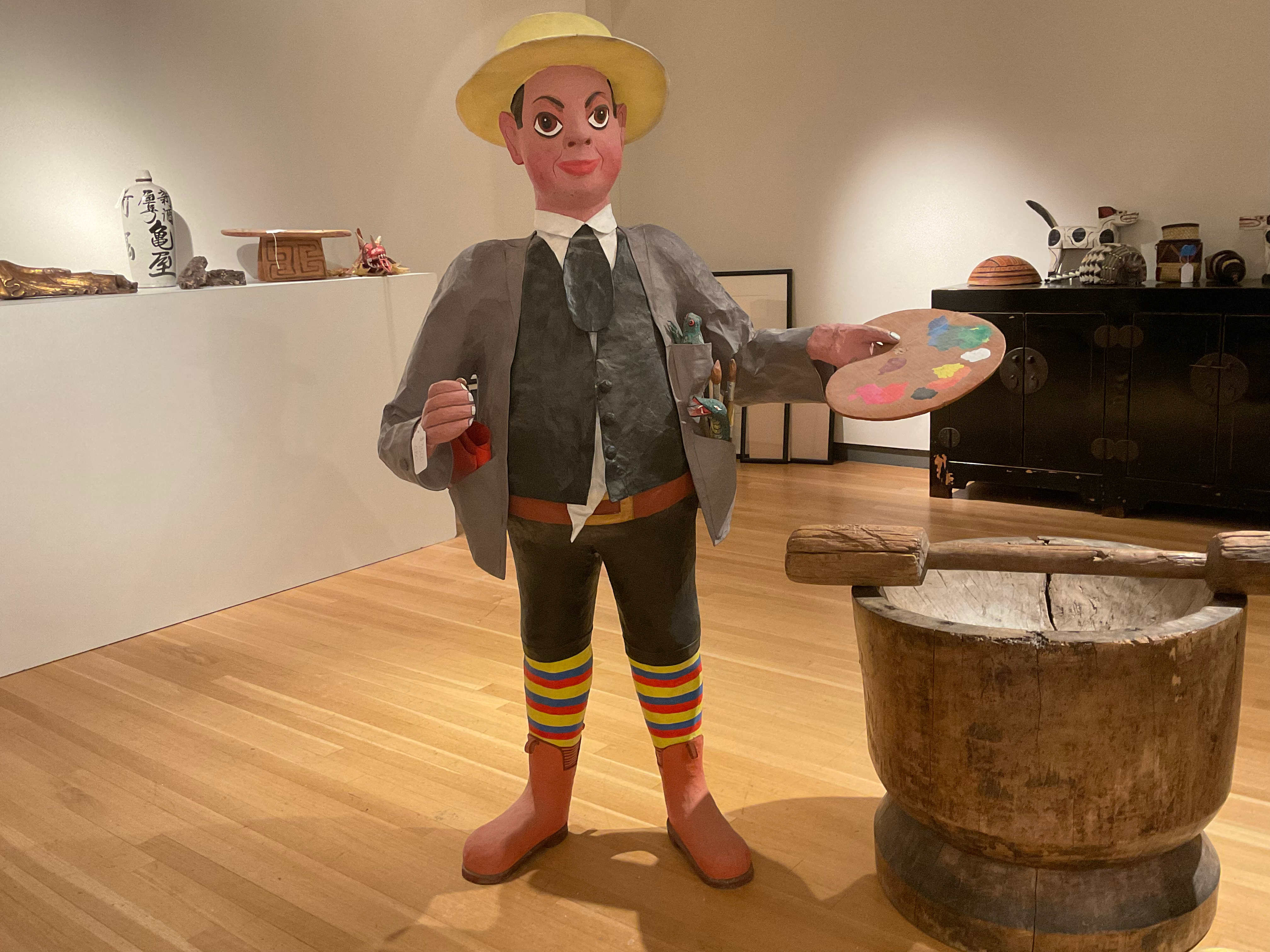 Life-Size Diego Rivera Papier-Mâché Folk Art Figure