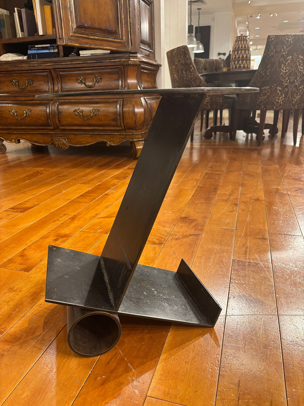 Thumbnail: Brutalist Welded Steel Cantilever Side Table