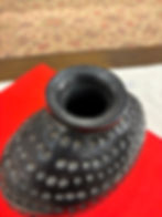 Thumbnail: Signed Doña Rosa Oaxaca Barro Negro Dimpled Pottery Vase