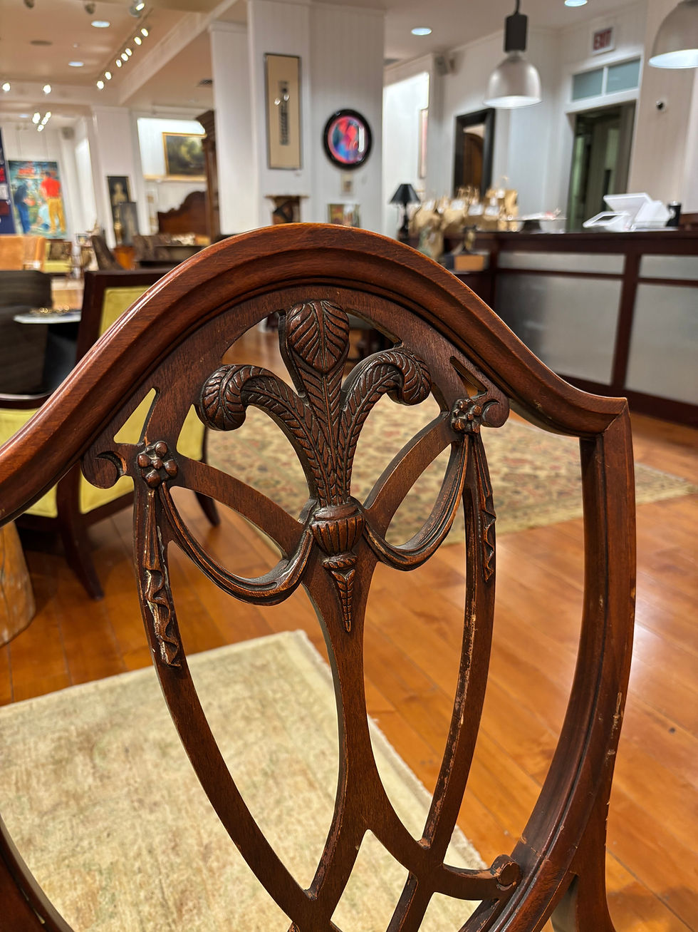 Thumbnail: Set of 4 Vintage John M. Smyth Co. Hepplewhite Style Shield Back Chair