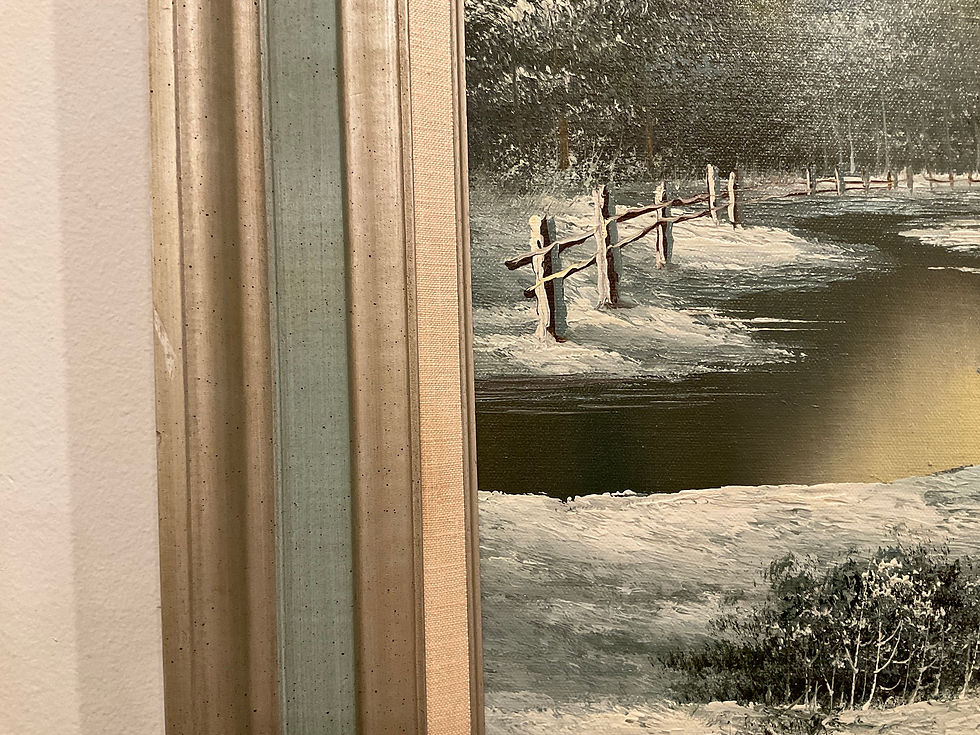 Thumbnail: "Winter’s Glow" Signed Original Landscape Oil Painting by Cantrell