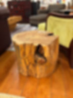 Thumbnail: Solid Tree Trunk Accent Pedestal Table