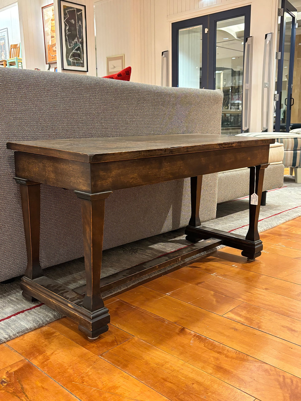 Thumbnail: Antique Solid Hardwood Piano Bench
