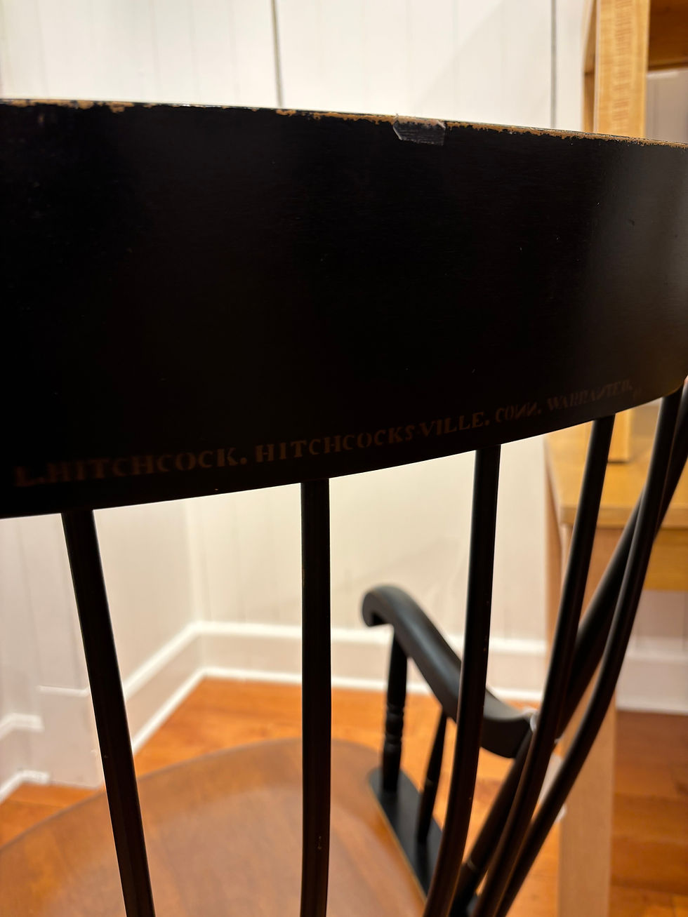 Thumbnail: Vintage L. Hitchcock Stenciled Boston Rocking Chair
