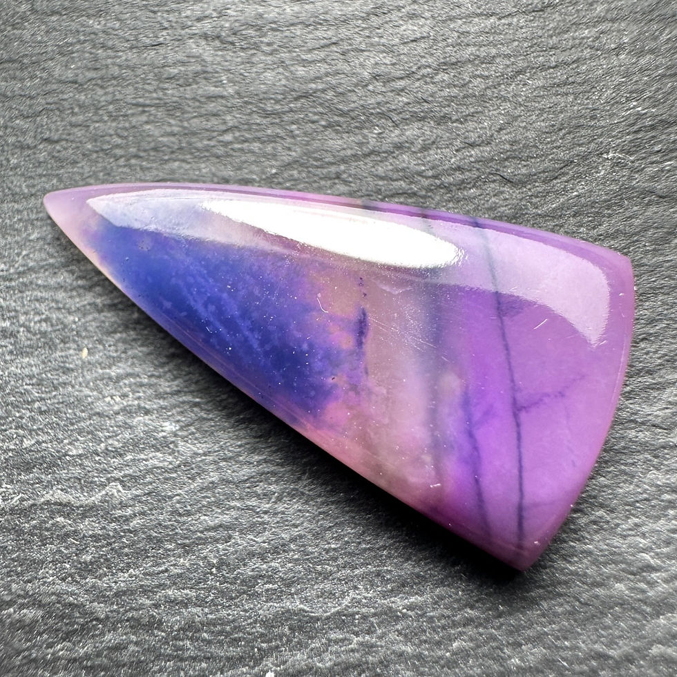 Thumbnail: Natural Gel SUGILITE & RICHTERITE AAA Pair of Cabochons Polished