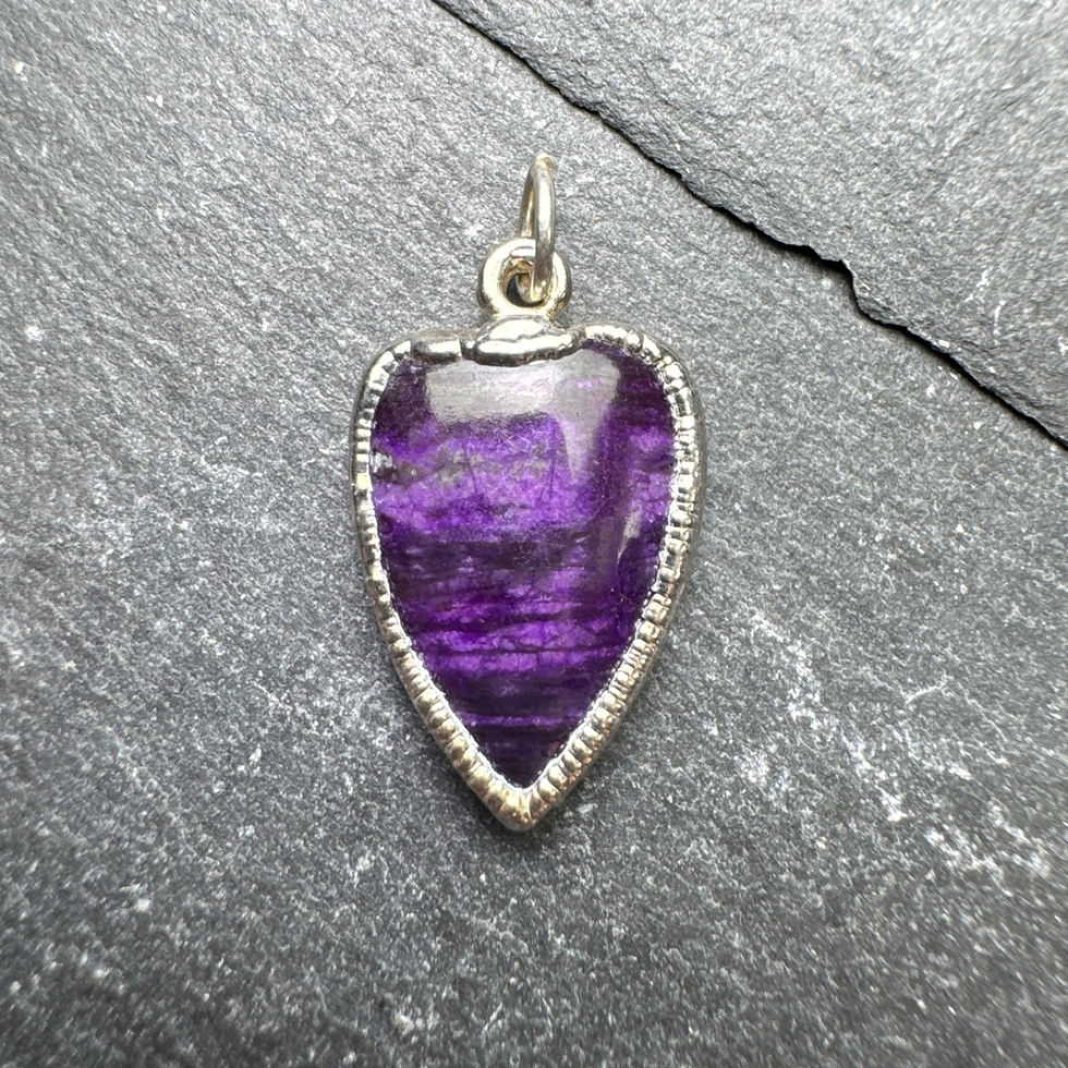 Thumbnail: Gel SUGILITE Pendant Natural Cabochon Bead - Gemstone Jewelry