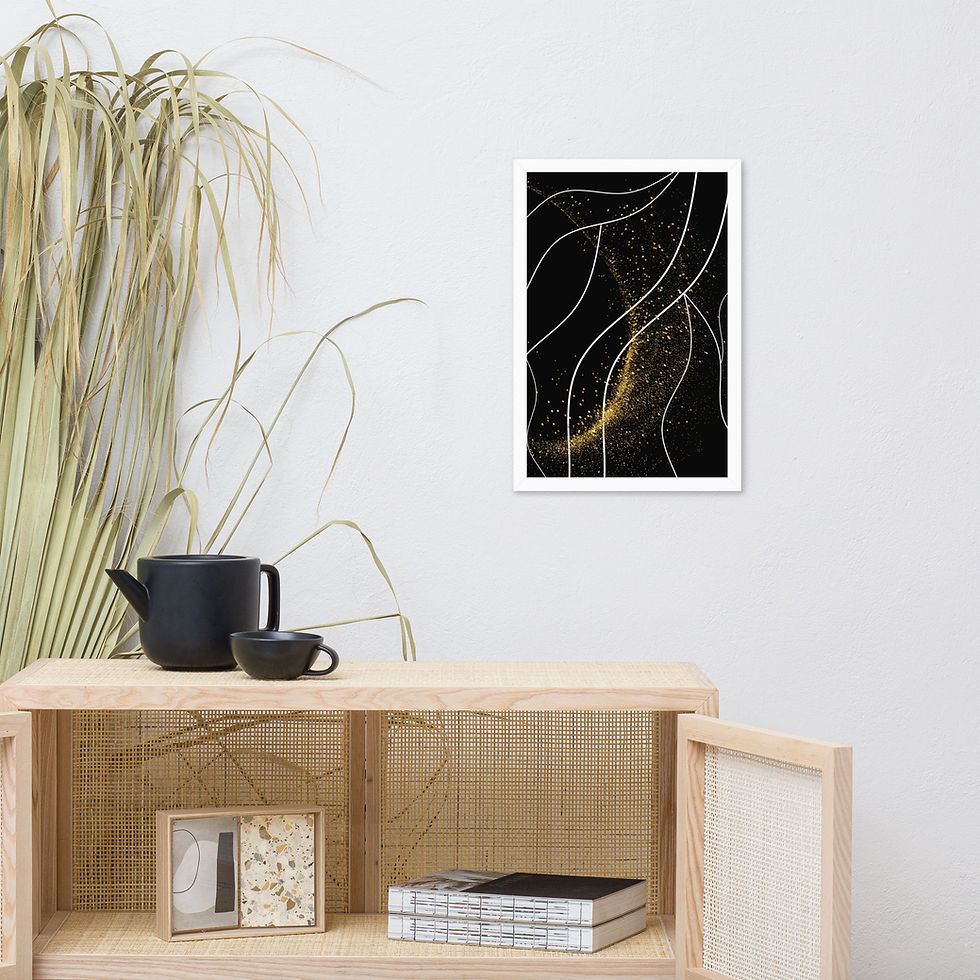 Thumbnail: Framed Golden Drift Minimalist Abstract Wall Art poster