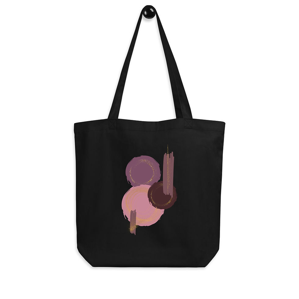 Abstract Blush Orbit Eco Tote Bag