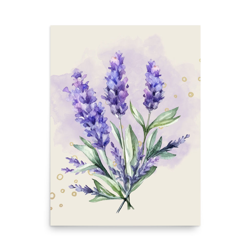 Thumbnail: Purple Whisper Delicate Floral Poster Art 