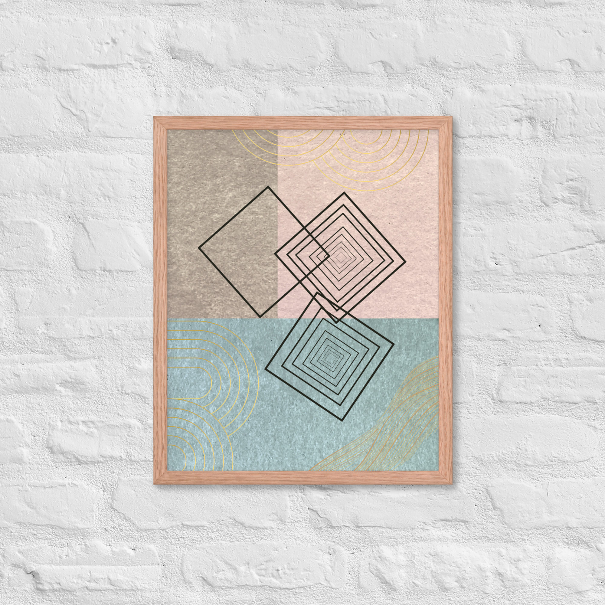 Framed Abstract Mood in Motion Wall Art poster