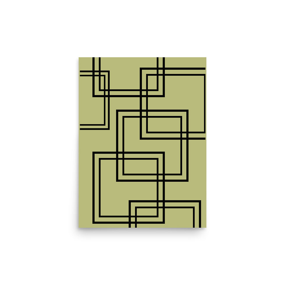 Thumbnail: Modern Black Lines Abstract Poster Art