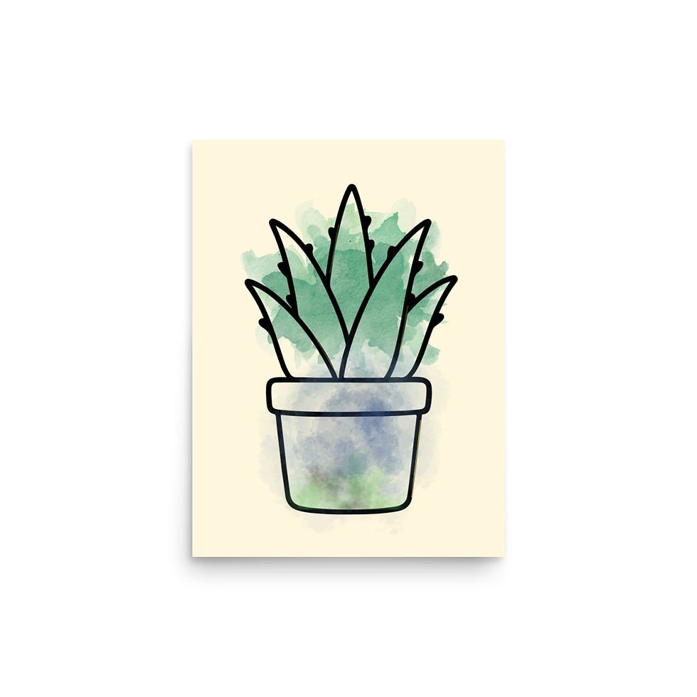 Thumbnail: Green Succulent Botanical Poster Art