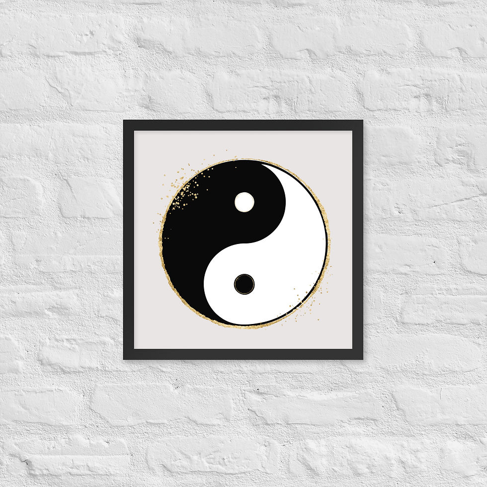 Modern Yin Yang Wall Art Print