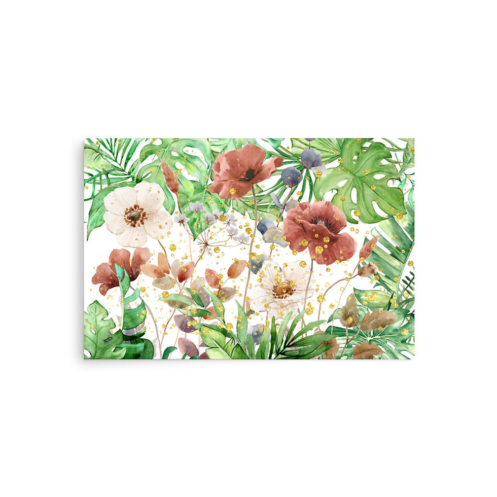 Thumbnail: Tropical Jungle Floral Poster Art