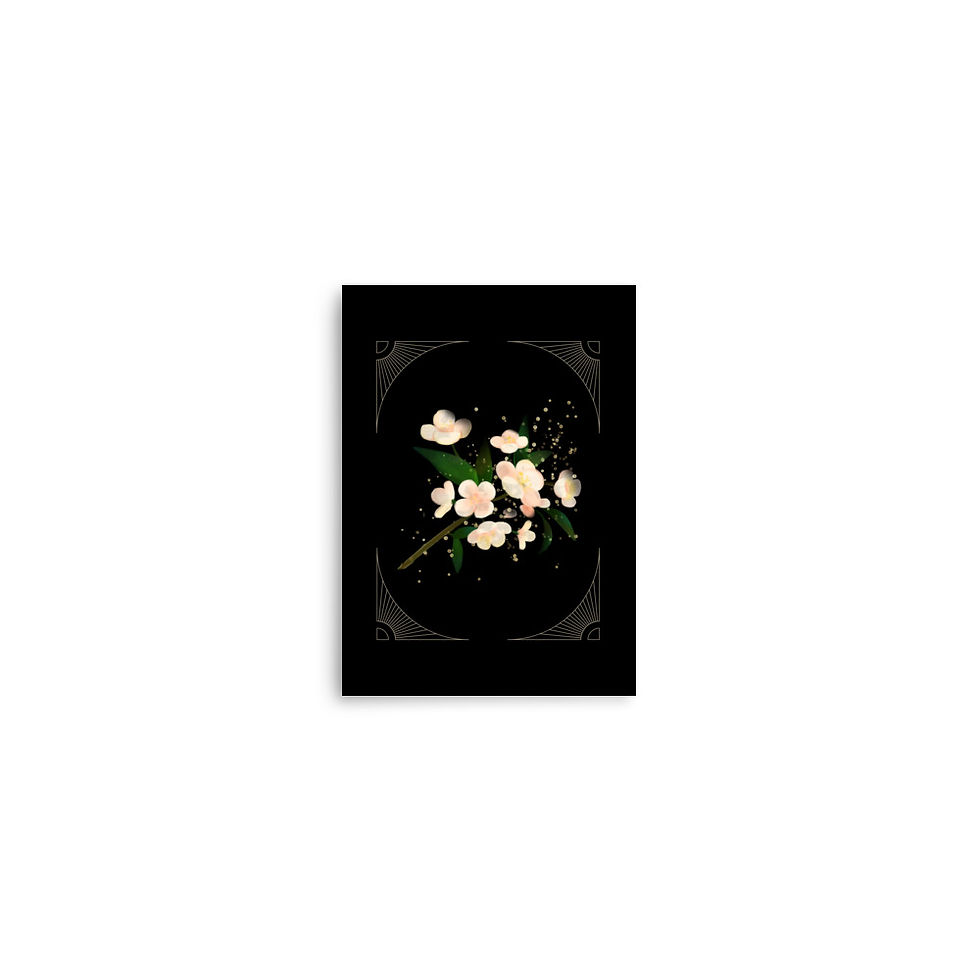 Thumbnail: Art Deco Inspired Floral Poster Art 