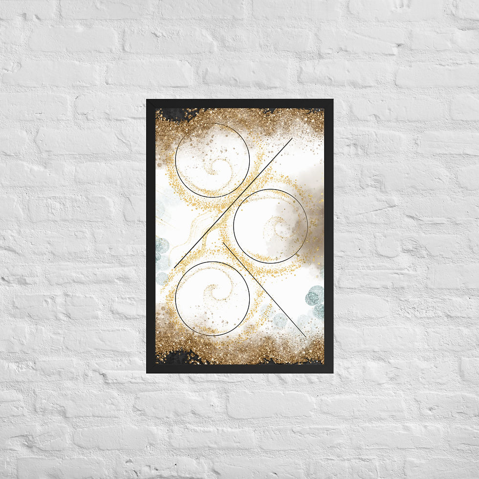 Abstract Gold Spiral - Modern Geometric Print