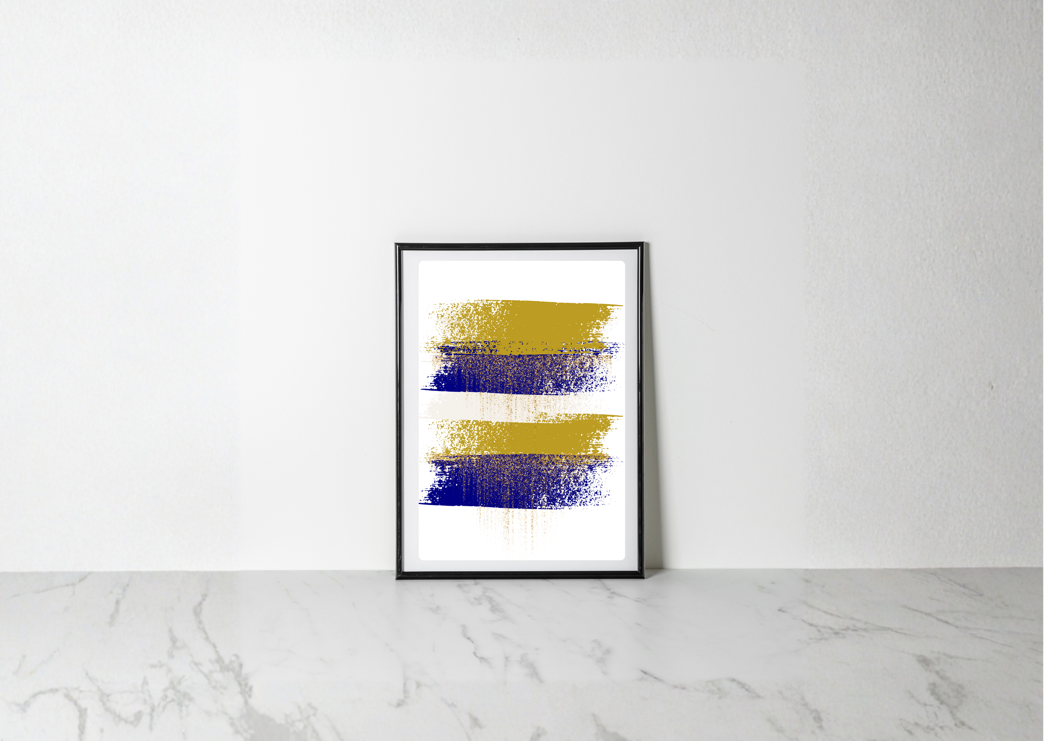 Golden Brushstroke Dreams Art Print Digital Download