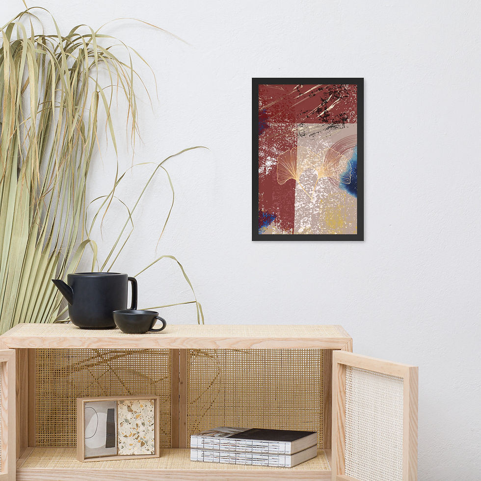 Thumbnail: Framed  Abstract Twilight Hues Wall Art poster
