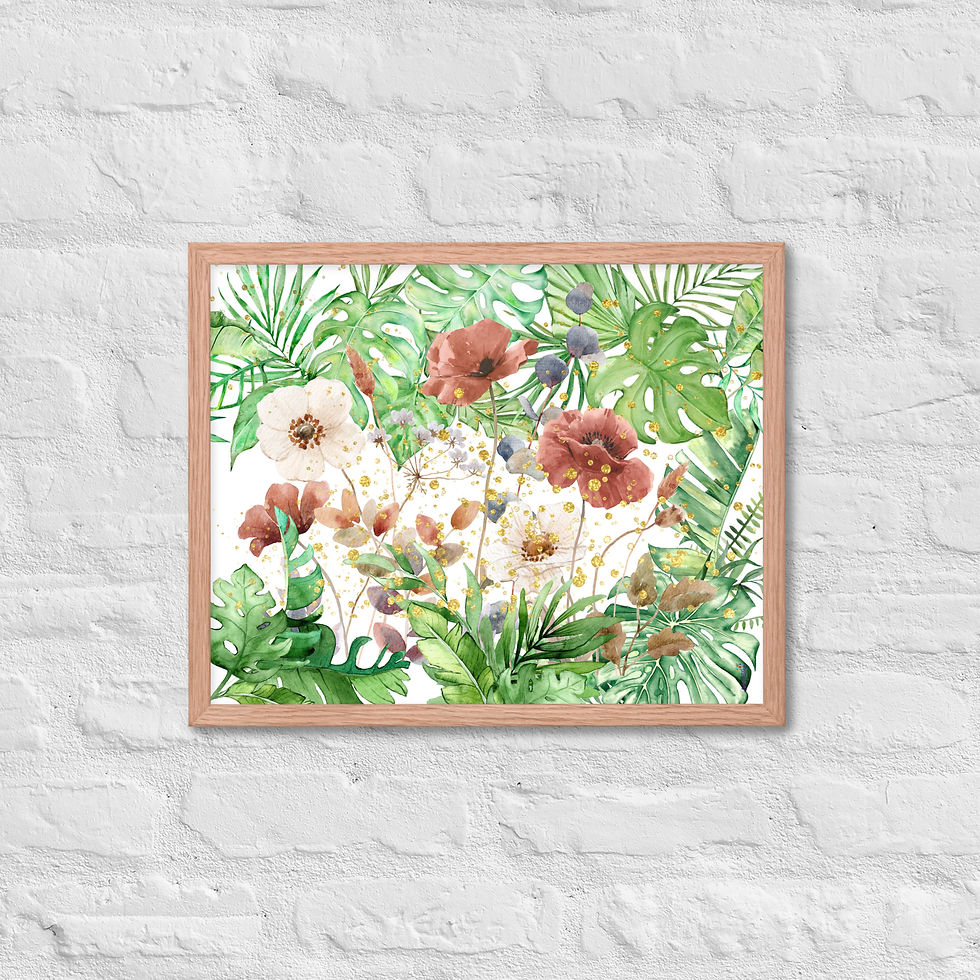 Thumbnail: Framed Floral and Botanical Whimsy and Wild Garden Wall Art poster