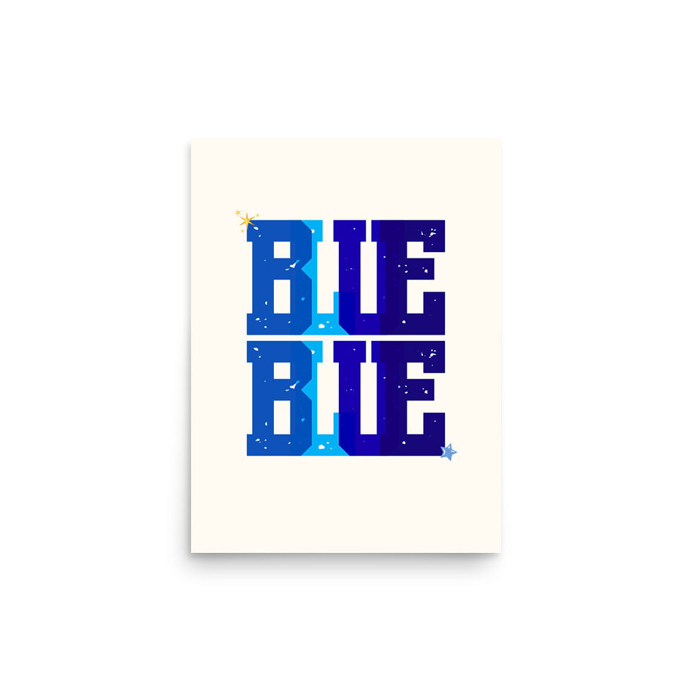 Thumbnail: Blue Blue Star Poster Art